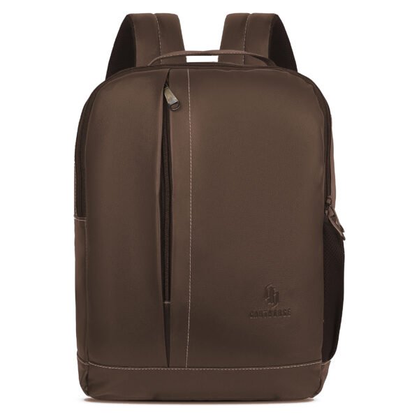 Eco-Friendly Brown Vegan Laptop Backpack