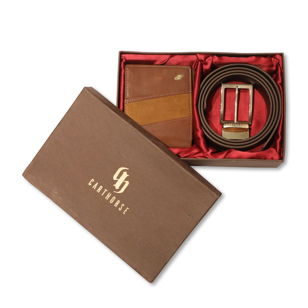 Gentleman's Black Leather Accessory Belt, Wallet, and Box Set - Teals  Prairie & Co.®