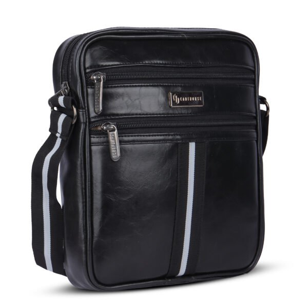 Everyday Essential Synthetic Leather Sling Bag Black